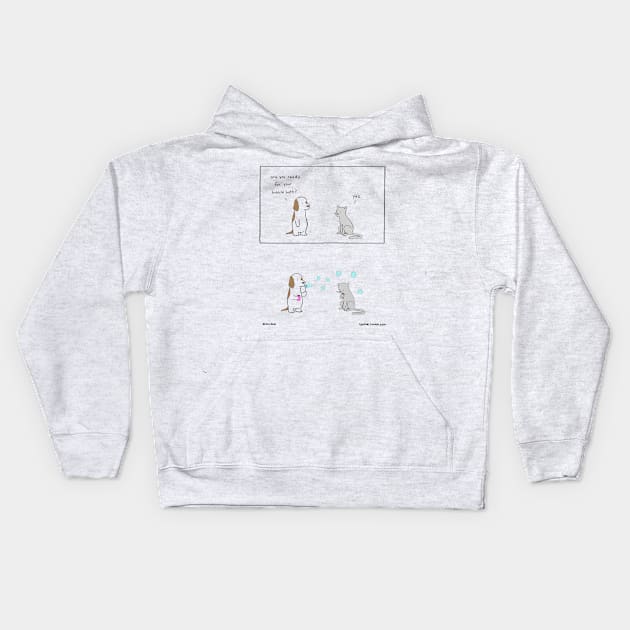 Bubble Bath Kids Hoodie by Liz Climo